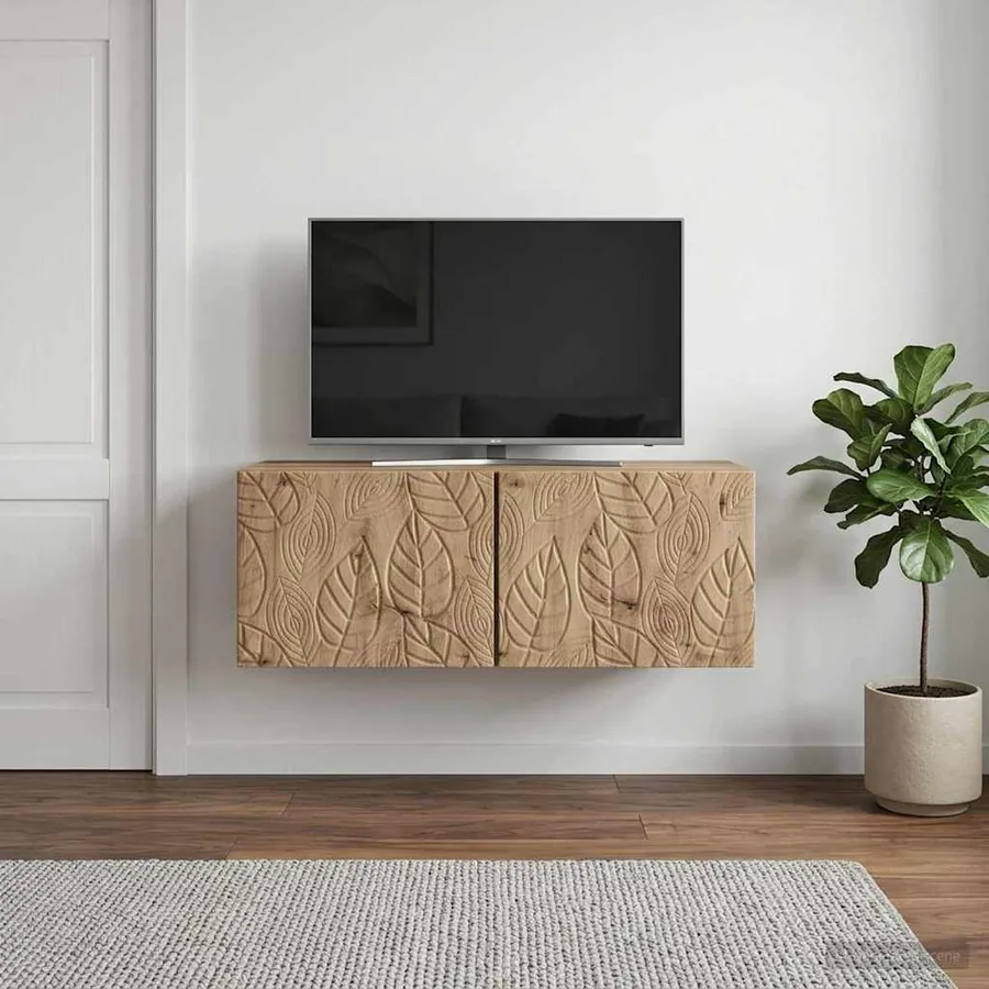 Meuble TV mural 78,5 x 41 x 30 cm Chêne artisanal