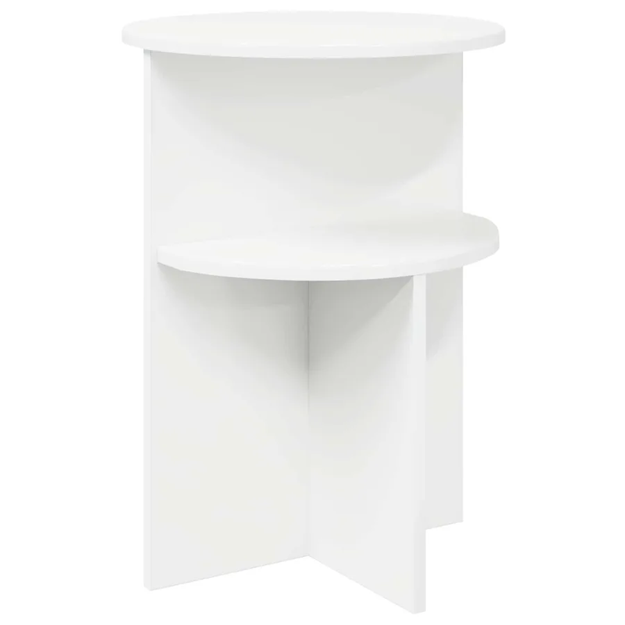 Table d'appoint Blanc Ø 39,5 x 55 cm Bois d'ingénierie - 2