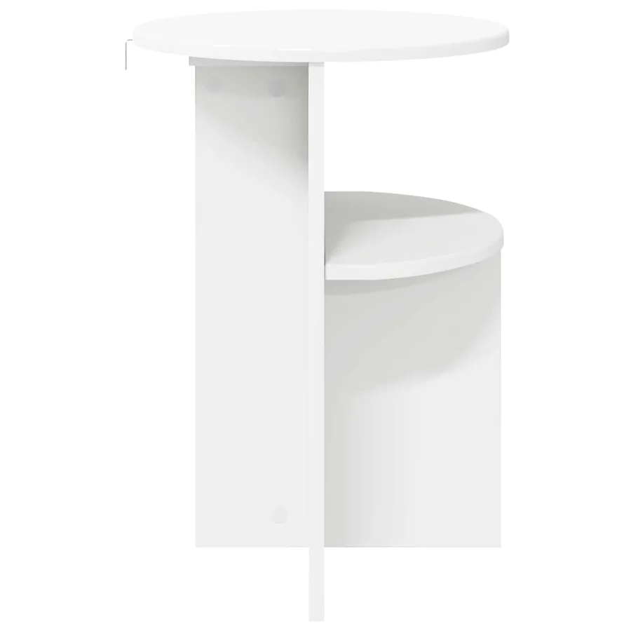 Table d'appoint Blanc Ø 39,5 x 55 cm Bois d'ingénierie - 6