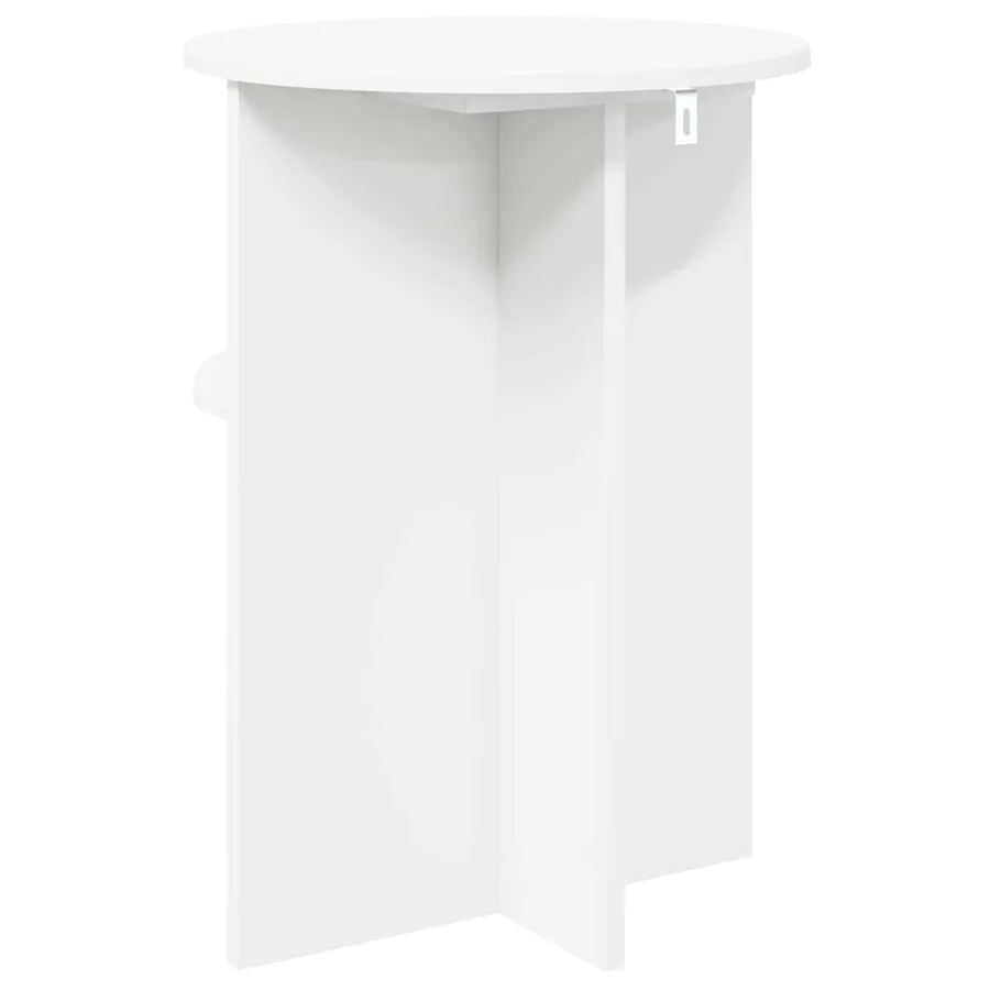 Table d'appoint Blanc Ø 39,5 x 55 cm Bois d'ingénierie - 7