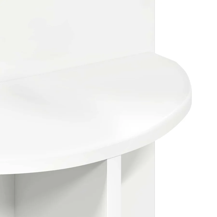 Table d'appoint Blanc Ø 39,5 x 55 cm Bois d'ingénierie - 8