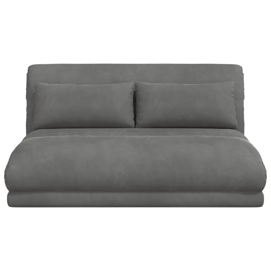 Fauteuil de sol ajustable Gris foncé Velours - 4