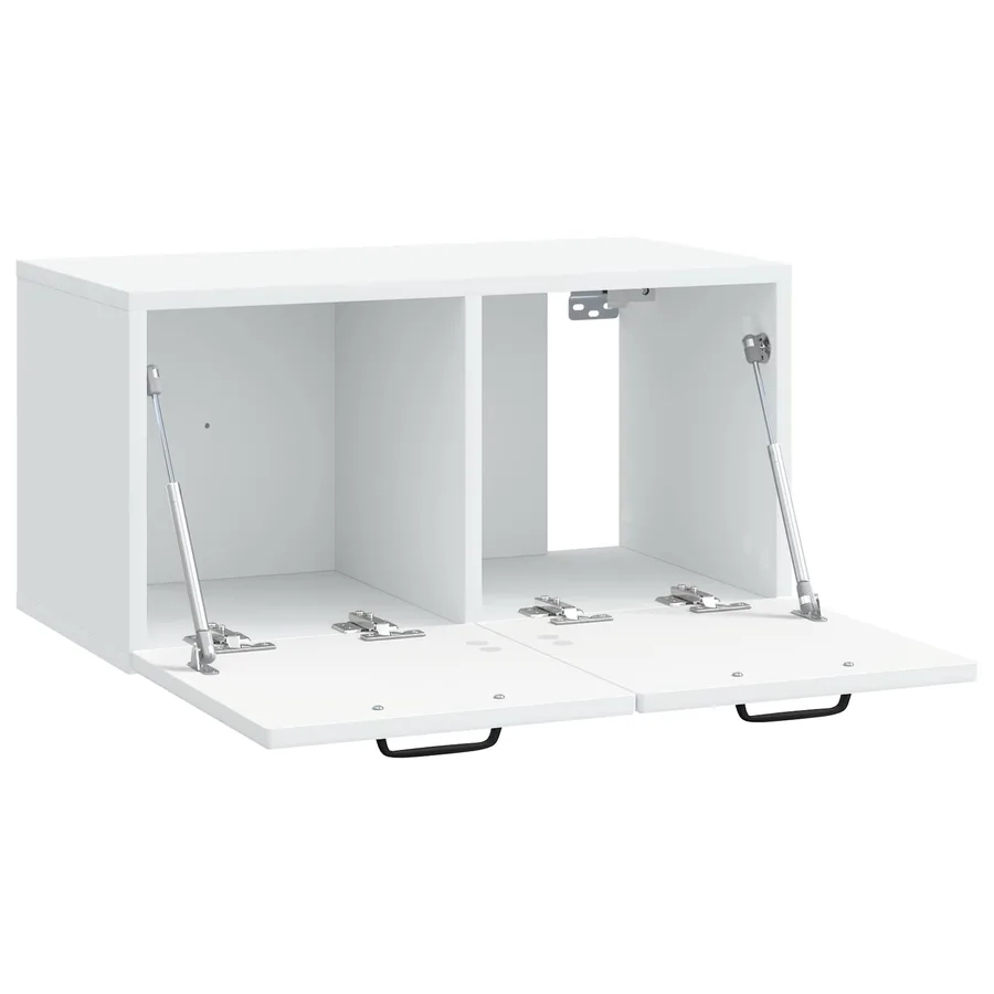 Meuble TV mural Blanc 59,5 x 31 x 30 cm Bois d'ingénierie - 5