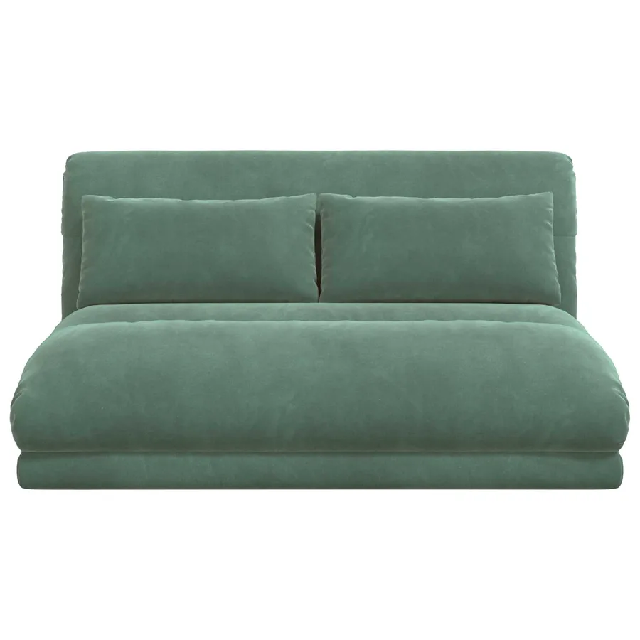 Fauteuil de sol ajustable Vert Mer Velours - 4