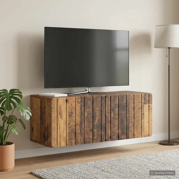 Meuble TV mural 78,5 x 31 x 30 cm Bois ancien Bois d'ingénierie