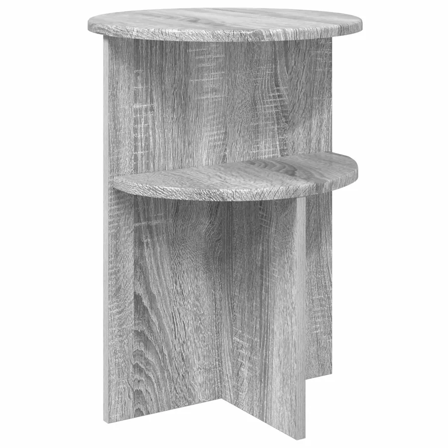 Table d'appoint Sonoma gris Ø 39,5 x 55 cm Bois d'ingénierie - 2