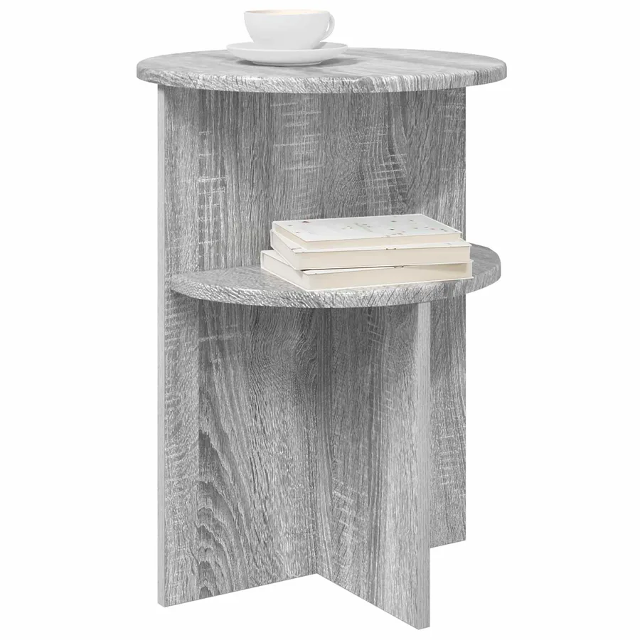 Table d'appoint Sonoma gris Ø 39,5 x 55 cm Bois d'ingénierie - 3