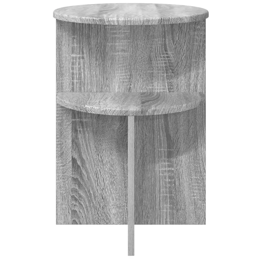 Table d'appoint Sonoma gris Ø 39,5 x 55 cm Bois d'ingénierie - 5
