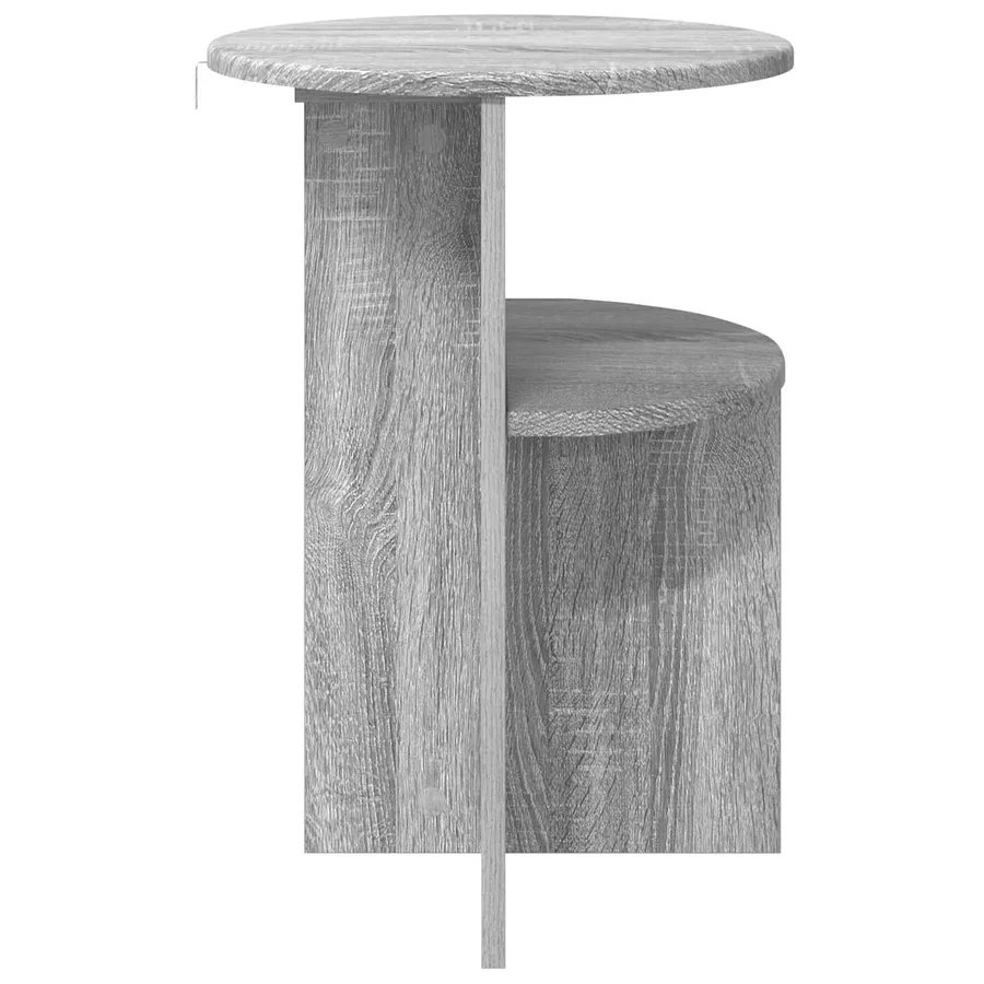 Table d'appoint Sonoma gris Ø 39,5 x 55 cm Bois d'ingénierie - 6