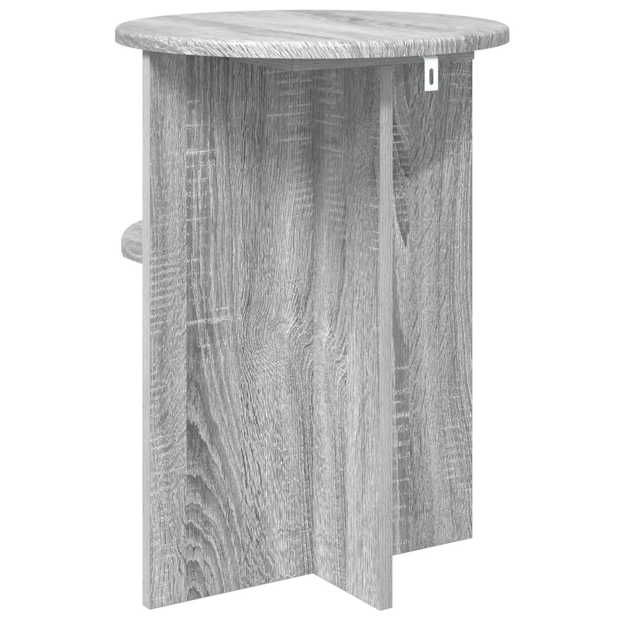 Table d'appoint Sonoma gris Ø 39,5 x 55 cm Bois d'ingénierie - 7