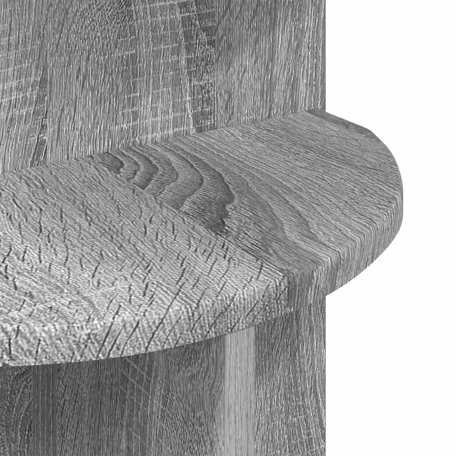 Table d'appoint Sonoma gris Ø 39,5 x 55 cm Bois d'ingénierie - 8