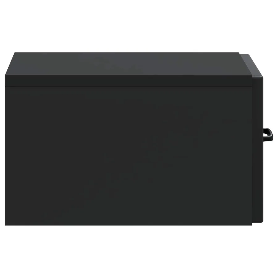 Cabinet de chevet mural avec tiroir Noir 34,5 x 33 x 20 cm - 6