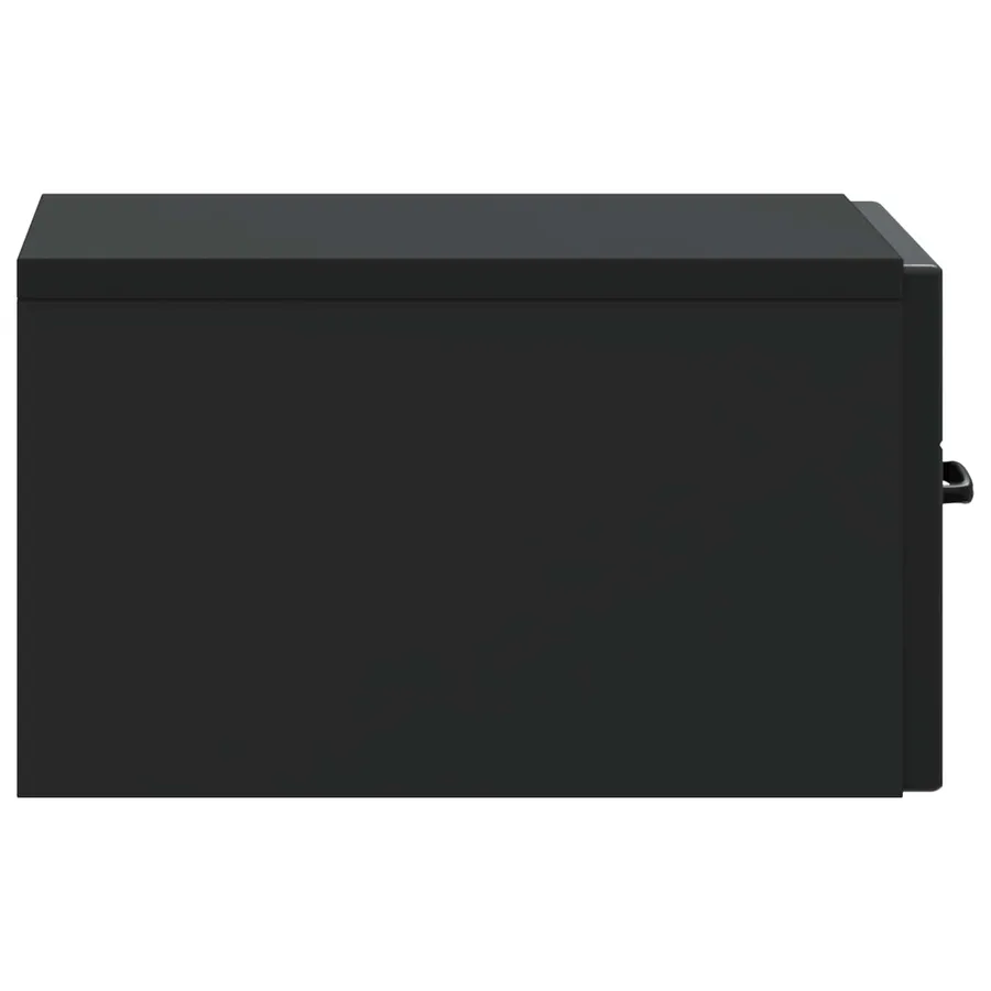 Cabinet de chevet mural avec tiroir Noir 34,5 x 33 x 20 cm - 6