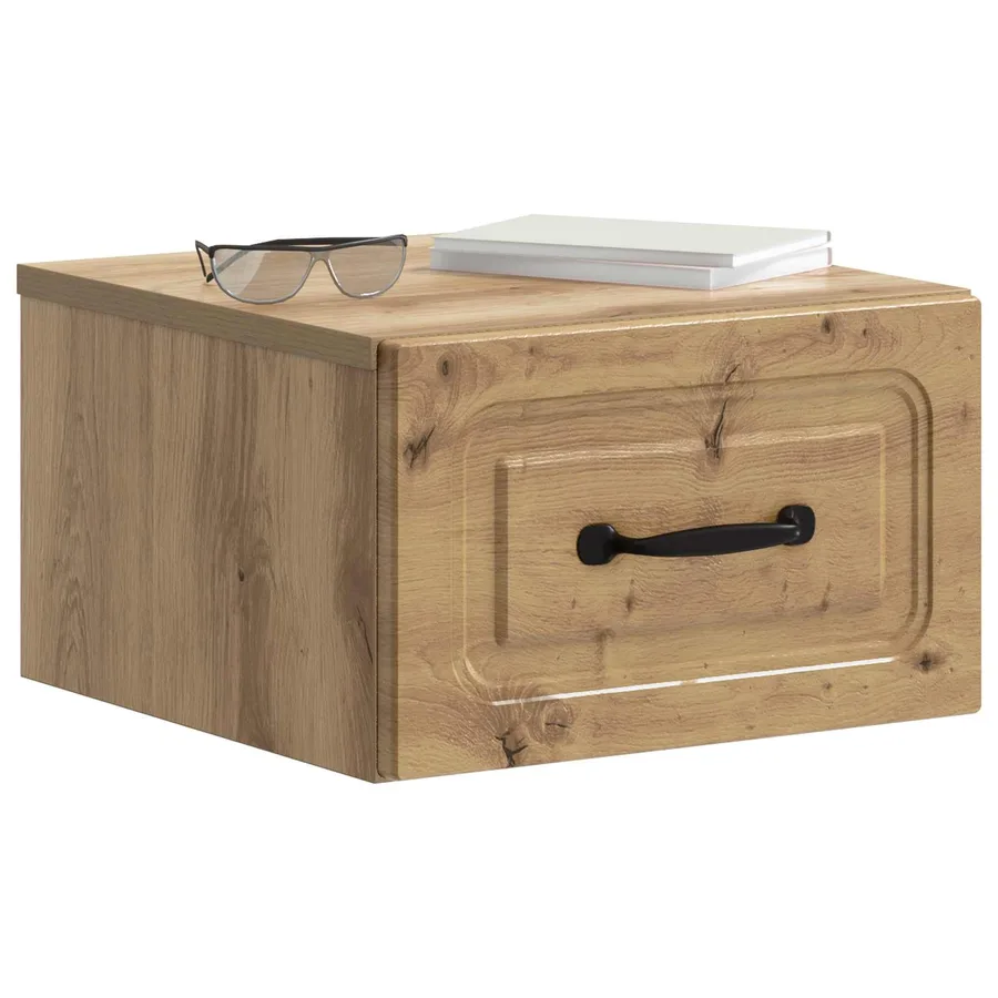 Cabinet de chevet mural 2 pc Chêne artisanal 34,5 x 33 x 20 cm - 3