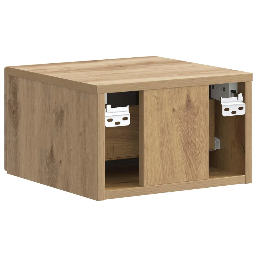 Cabinet de chevet mural 2 pc Chêne artisanal 34,5 x 33 x 20 cm - 9