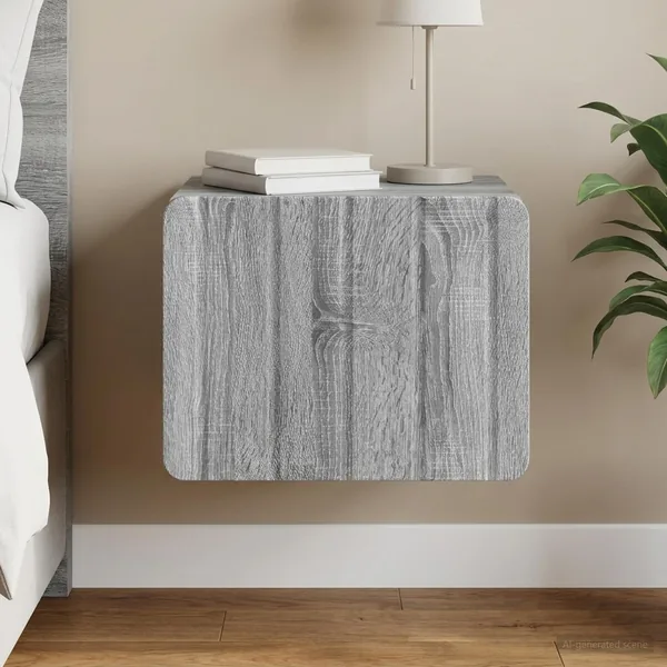 Cabinet de chevet mural Sonoma gris 33 x 34,5 x 24 cm