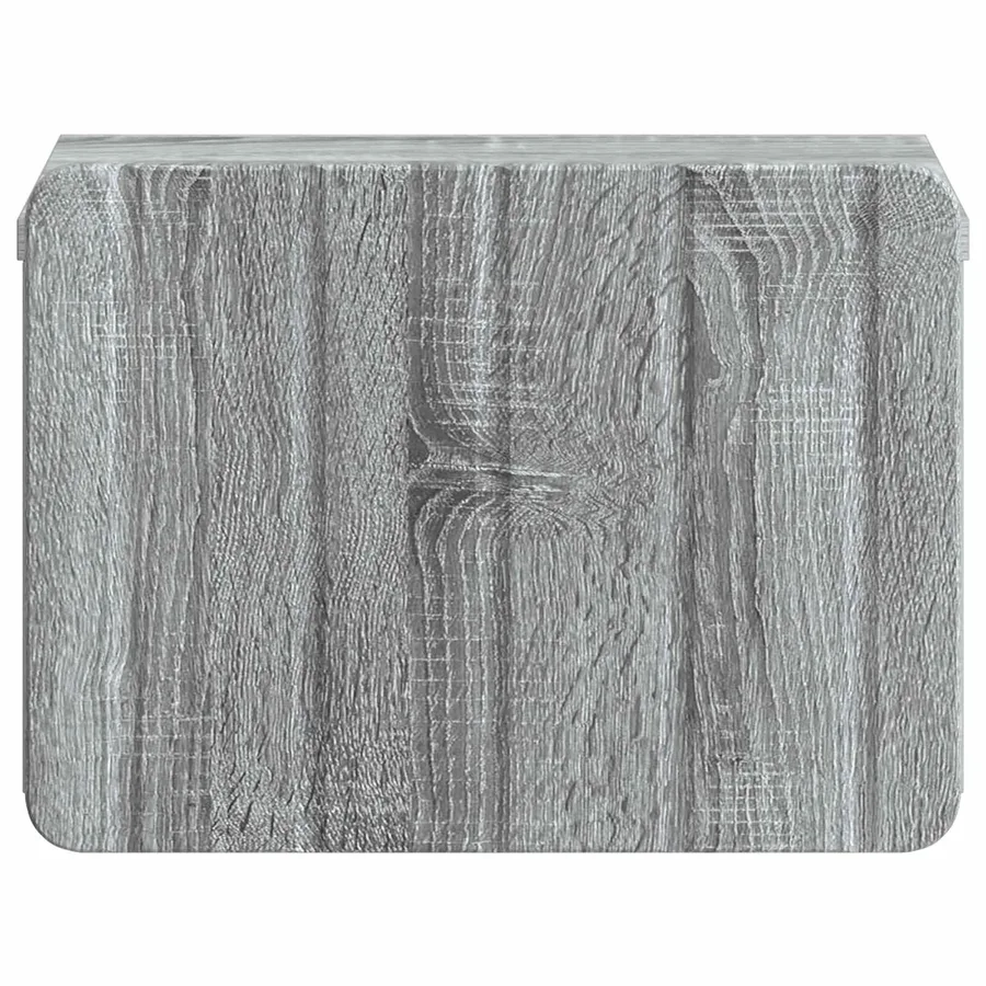 Cabinet de chevet mural Sonoma gris 33 x 34,5 x 24 cm - 5