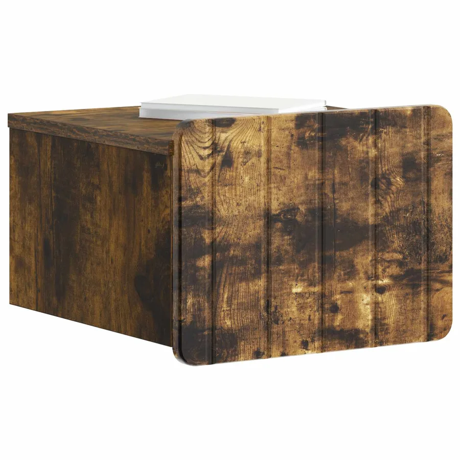 Cabinet de chevet mural Chêne fumé 33 x 34,5 x 24 cm - 3
