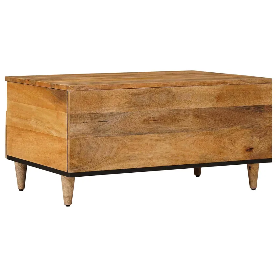 Table basse Naturel 80 x 54 x 40 cm Bois de mangue massif - 5