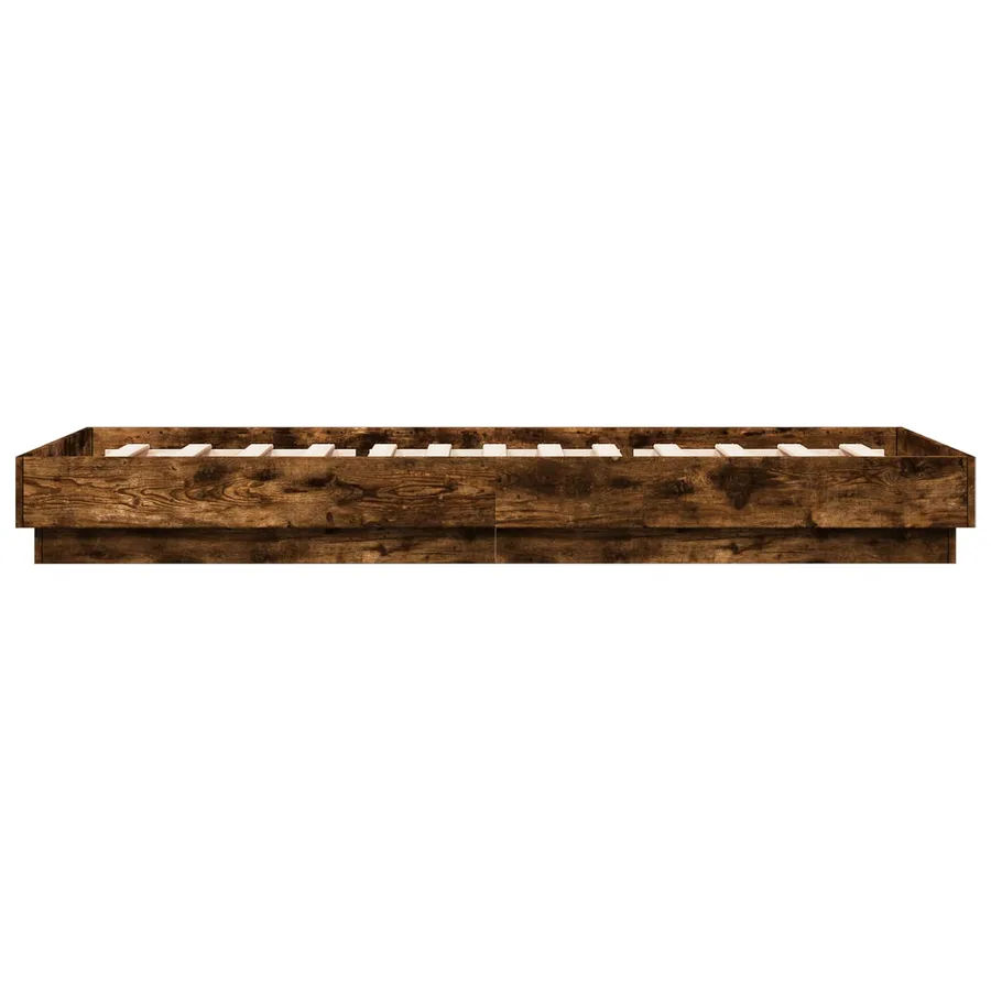 Cadre de lit au sol Chêne fumé 80 x 200 cm Bois d'ingénierie - 5
