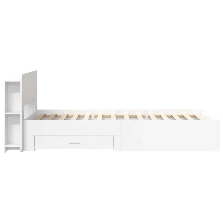 Cadre de lit avec rangement Blanc 98,5 x 200 cm - 4
