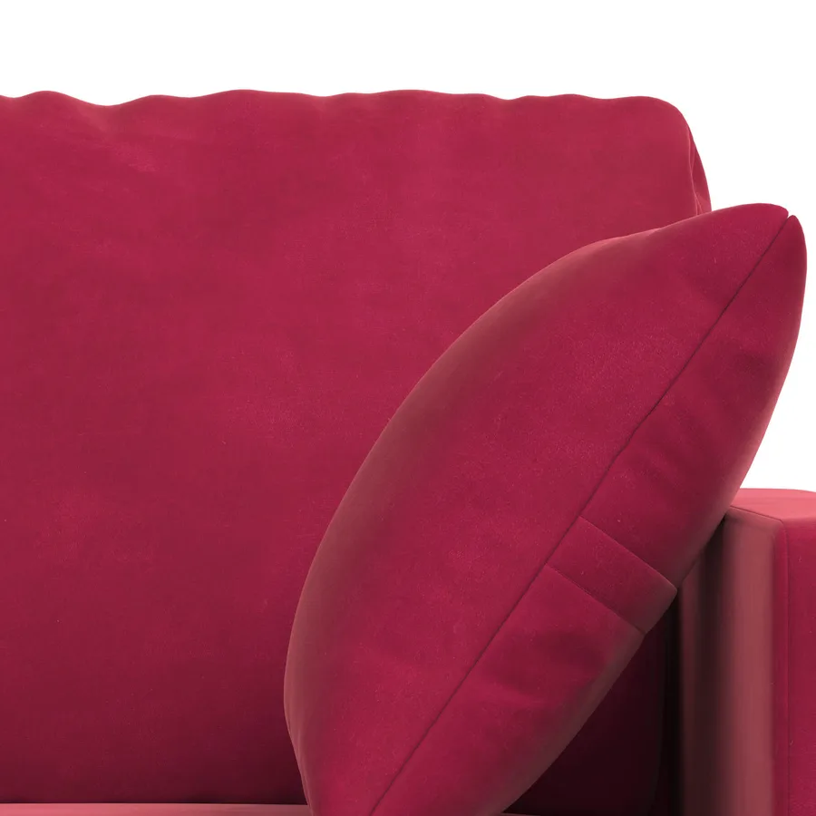 Ensemble de Canapés 2 pcs Bordeaux 228 x 78 x 80 cm Velours - 6