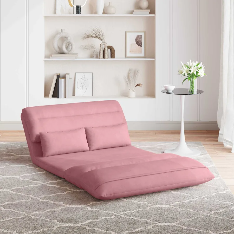 Fauteuil de sol ajustable Rose Velours - 3