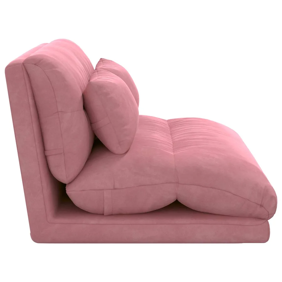 Fauteuil de sol ajustable Rose Velours - 5
