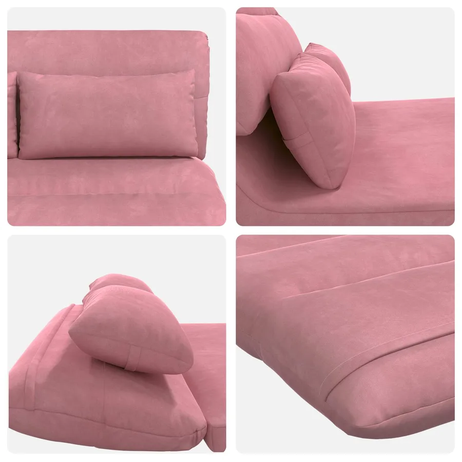 Fauteuil de sol ajustable Rose Velours - 7
