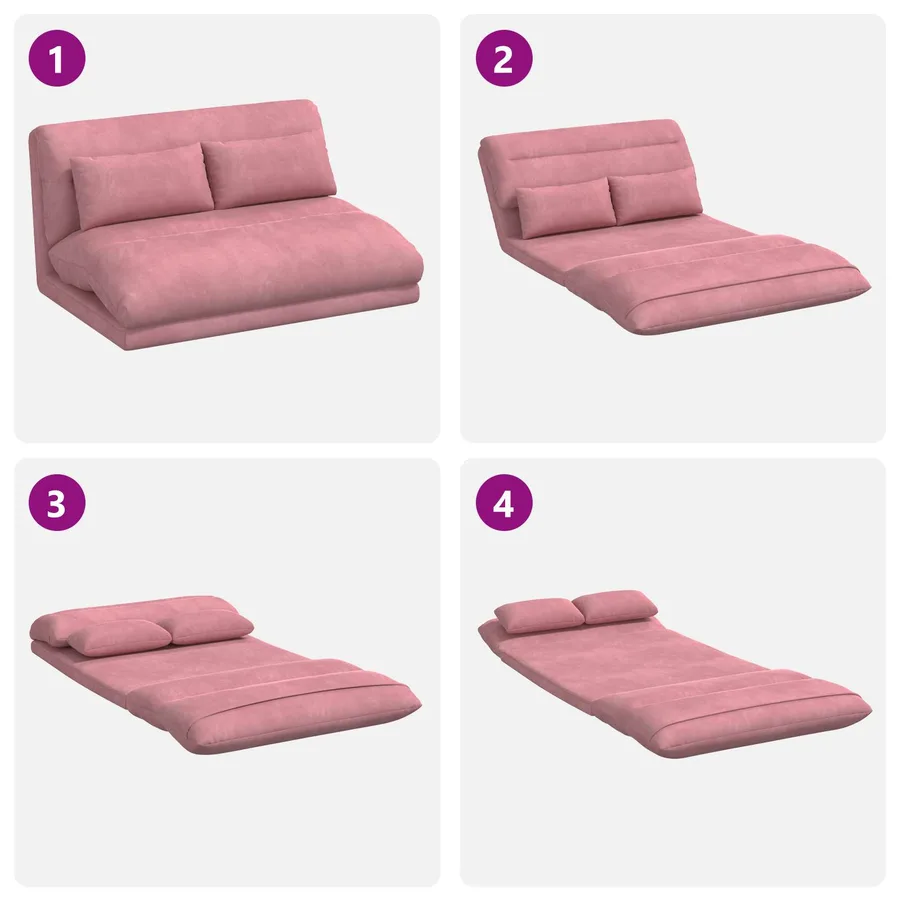 Fauteuil de sol ajustable Rose Velours - 9