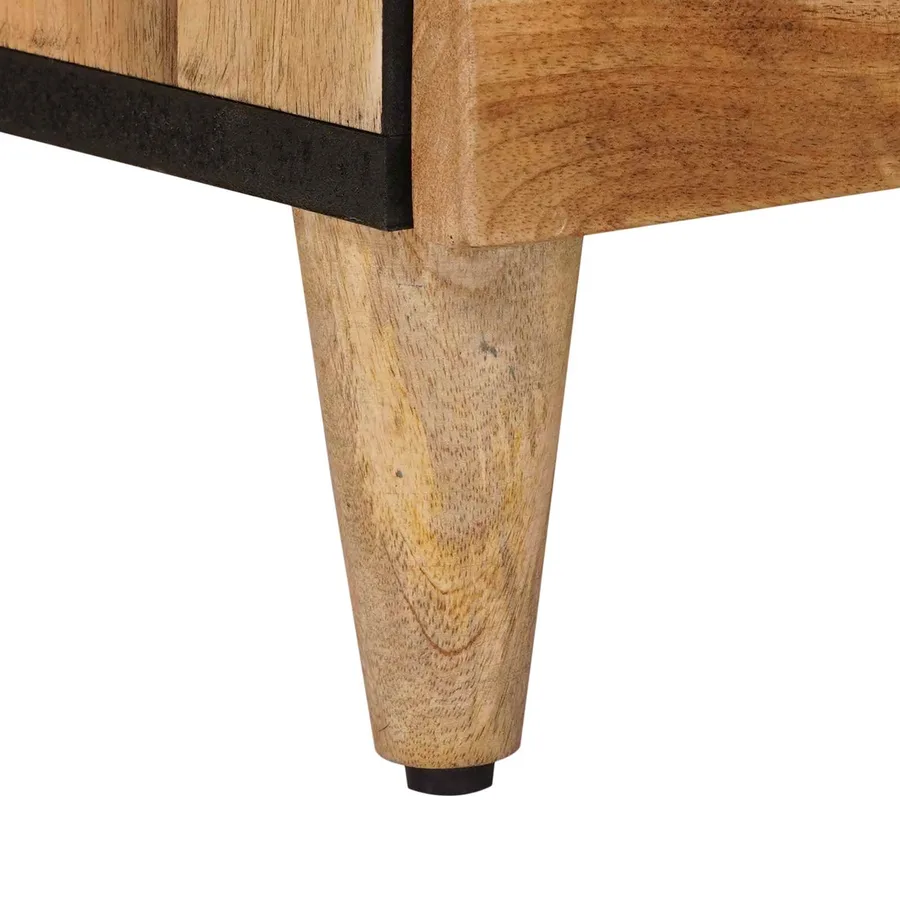 Buffet 2 pcs Naturel 60 x 33 x 75 cm Bois de mangue massif - 9