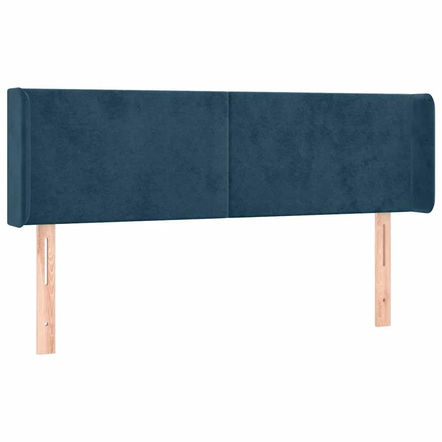 Tête de lit à LED Bleu foncé 147x16x78/88 cm Velours - 3
