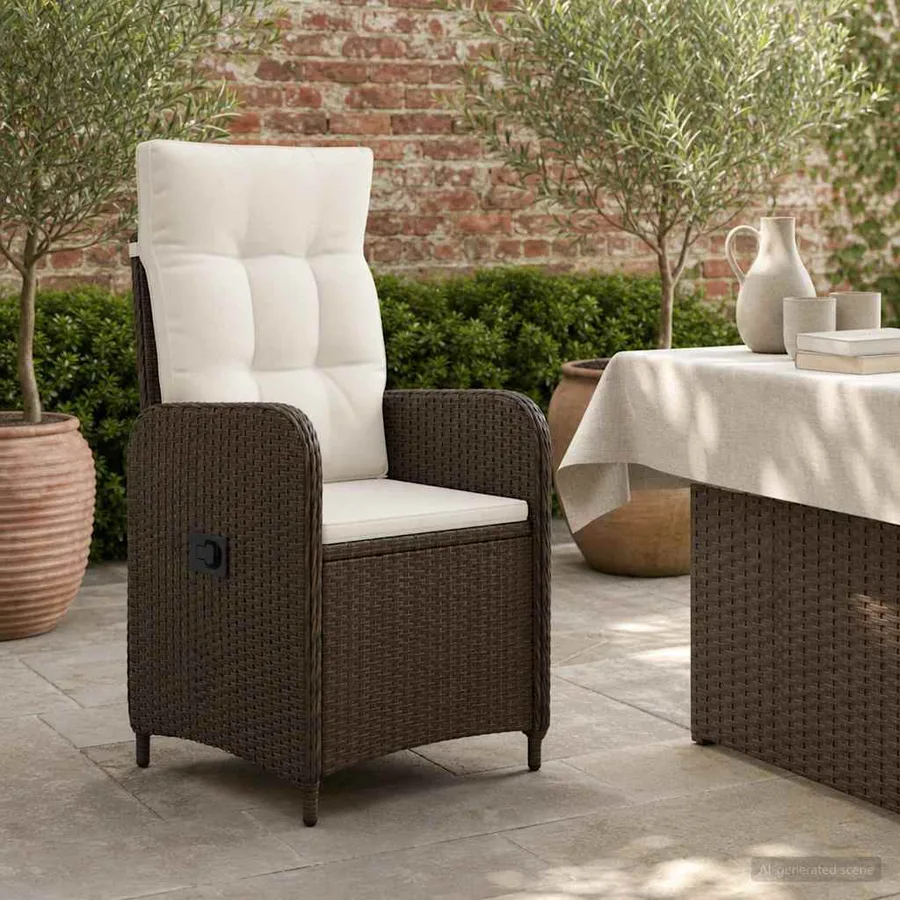 Chaise de jardin inclinable Gris clair et gris foncé - 15