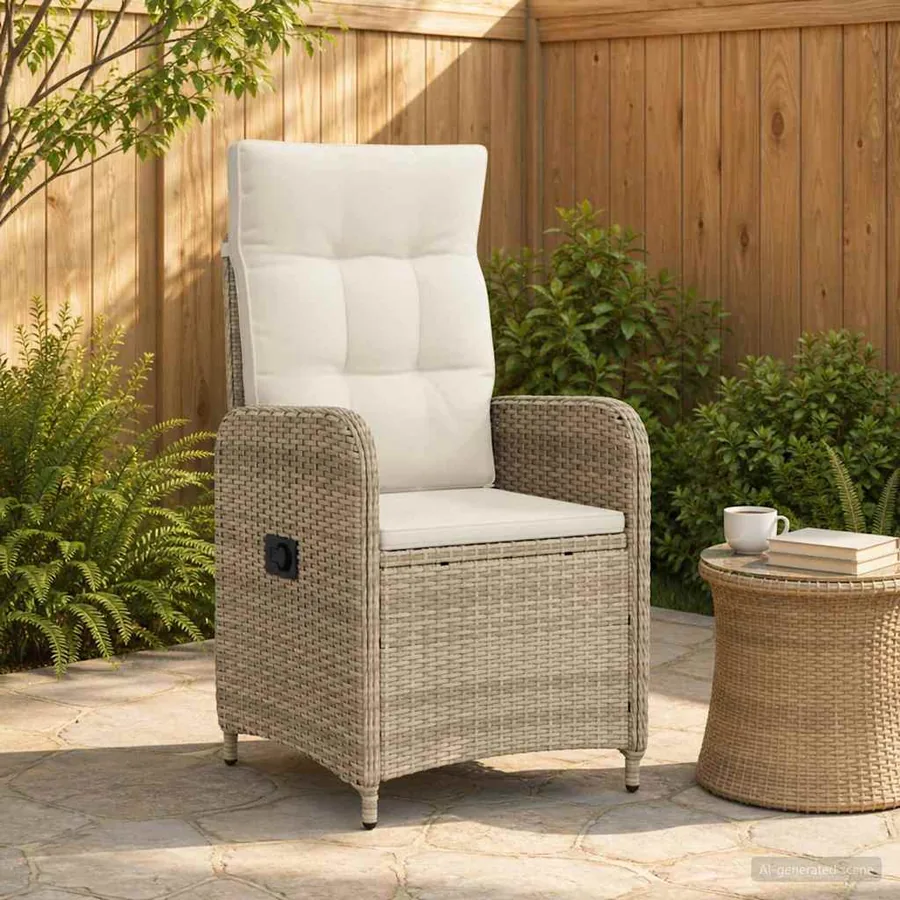 Chaise de jardin inclinable Gris clair et gris foncé - 25