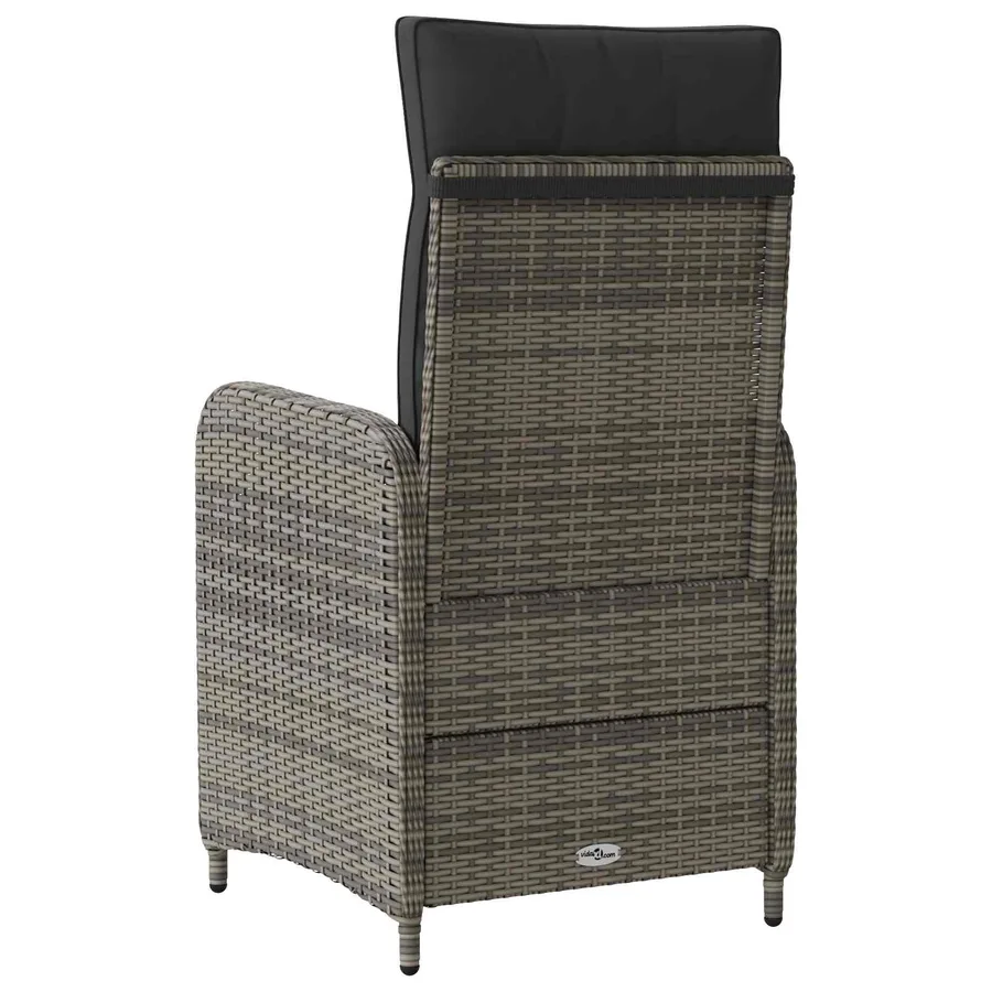 Chaise de jardin inclinable Gris clair et gris foncé - 58