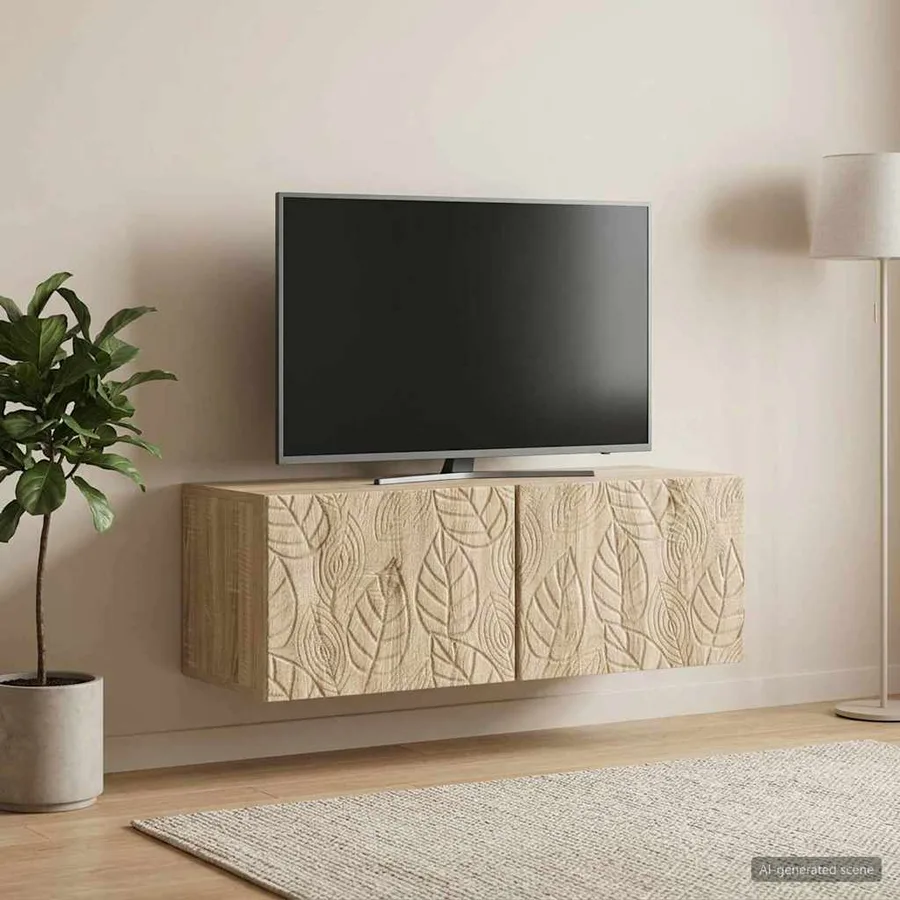 Meuble TV mural 59,5 x 41 x 30 cm Chêne Sonoma - 3