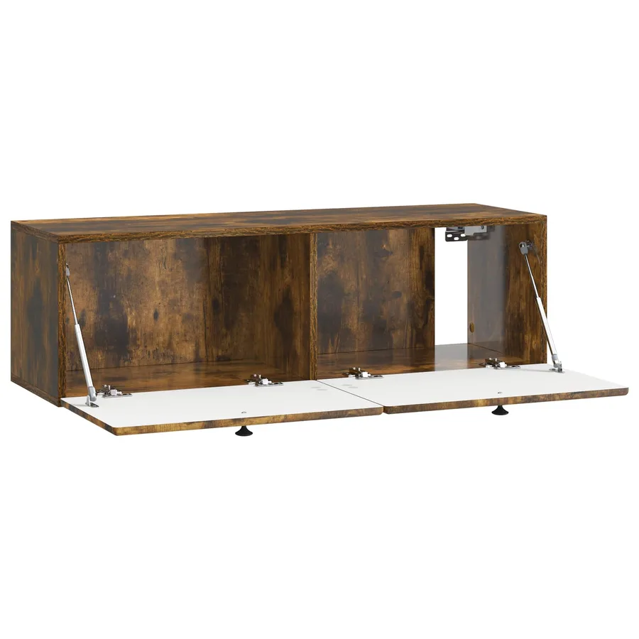 Meuble TV mural 98 x 31 x 30 cm Chêne fumé Bois d'ingénierie - 5