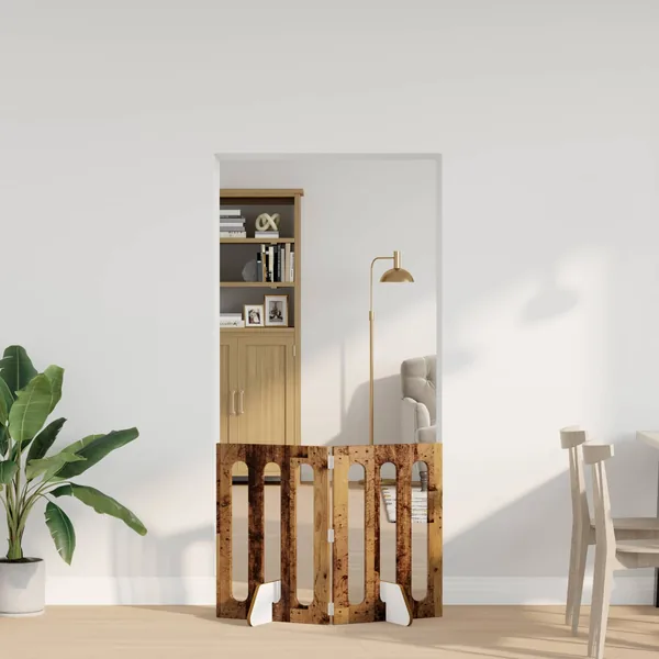 Clôture pliable pour animaux 2 pcs Bois de chêne
