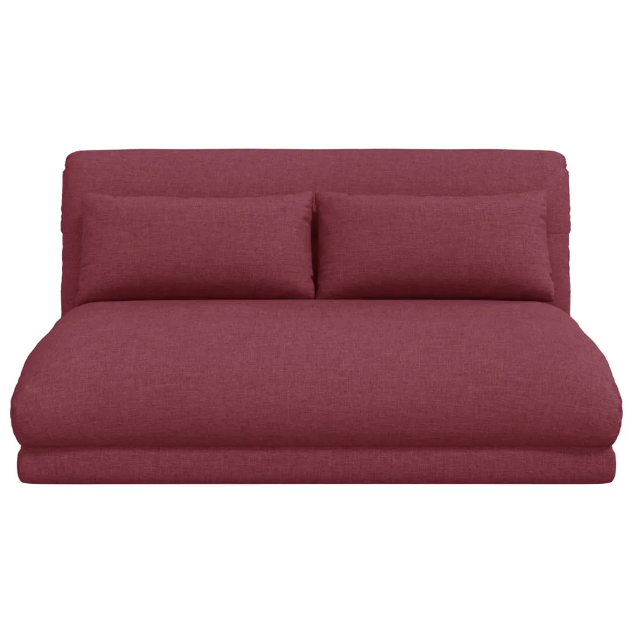 Fauteuil de sol ajustable Bordeaux Tissu - 4