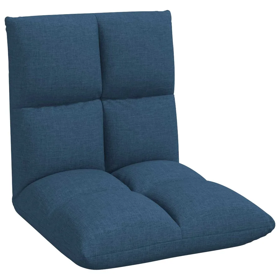 Fauteuil de sol ajustable Bleu Tissu - 2