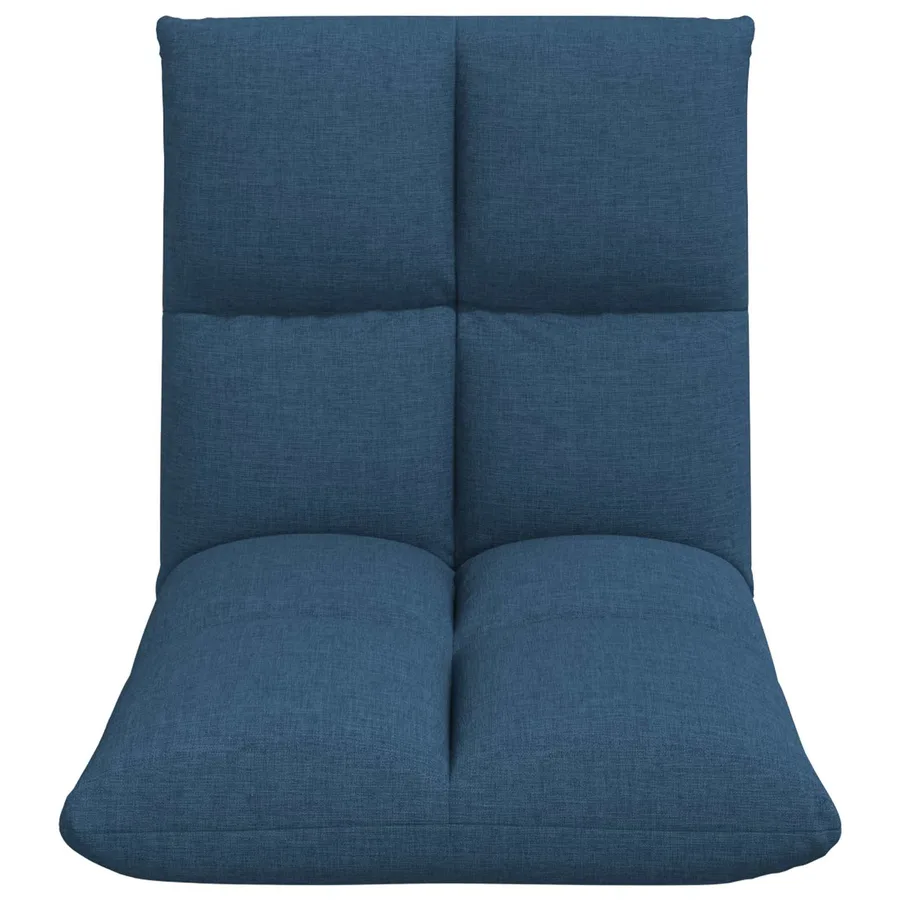 Fauteuil de sol ajustable Bleu Tissu - 4