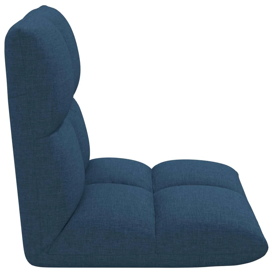 Fauteuil de sol ajustable Bleu Tissu - 5