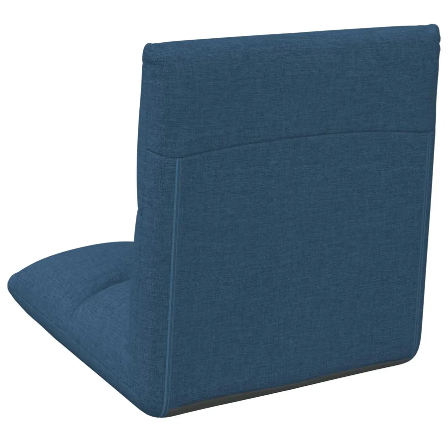 Fauteuil de sol ajustable Bleu Tissu - 6