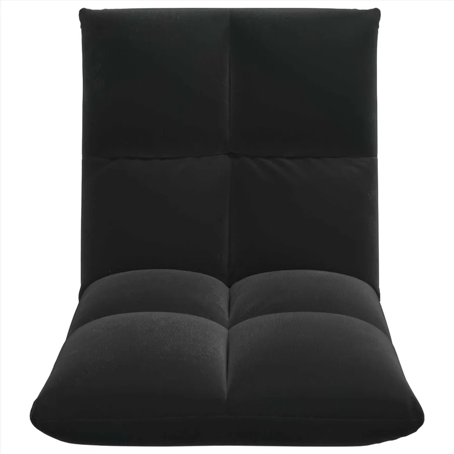 Fauteuil de sol ajustable Noir Velours - 4