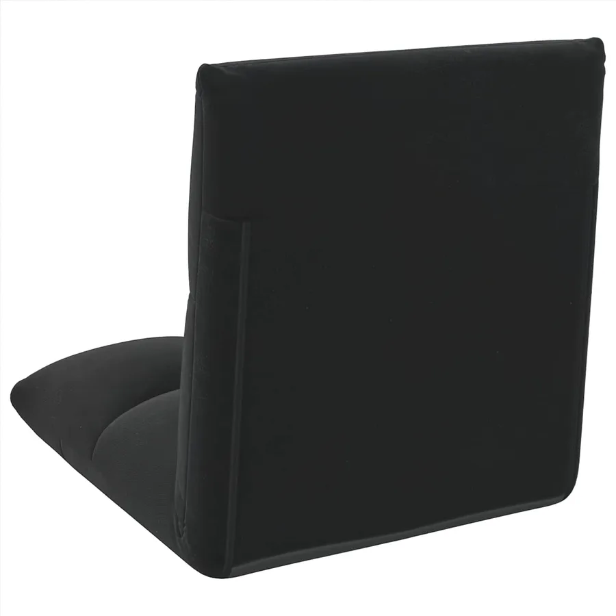 Fauteuil de sol ajustable Noir Velours - 6