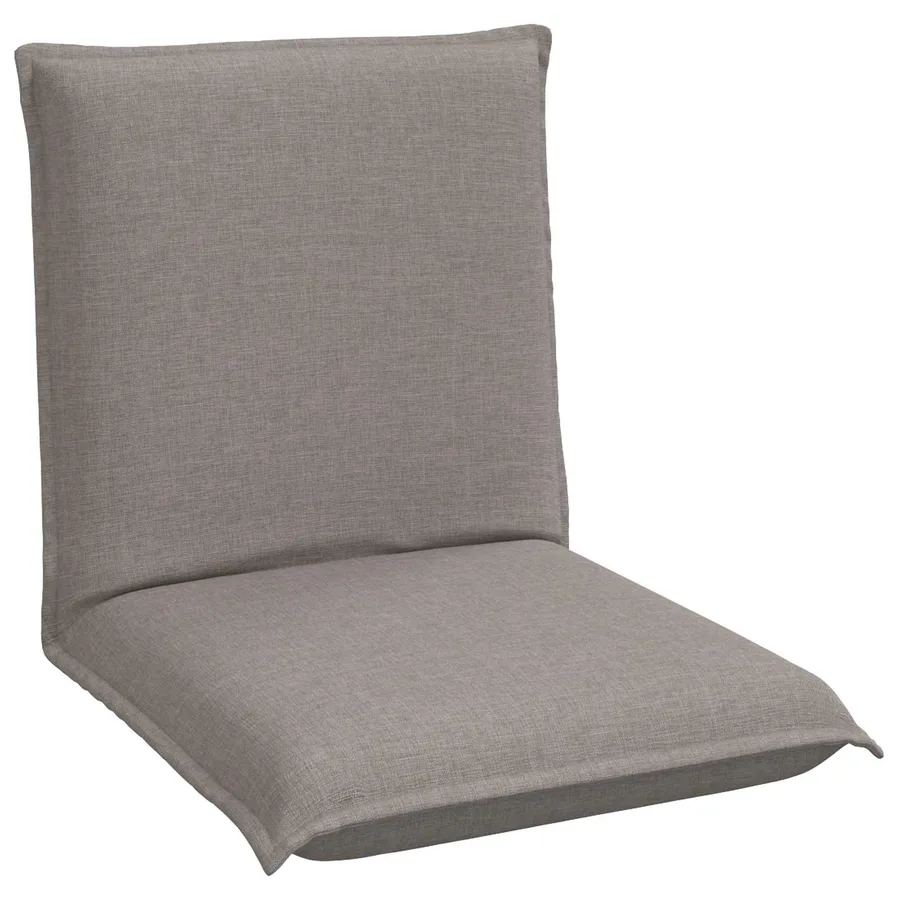 Fauteuil de sol ajustable Taupe Tissu - 2