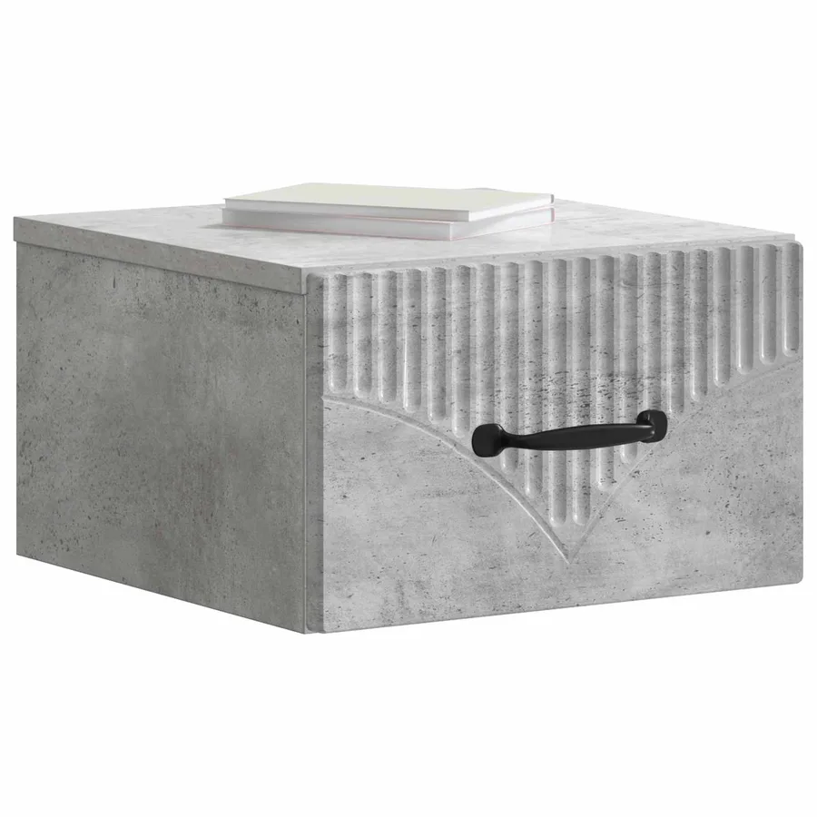 Cabinet de chevet mural 2 pcs Gris béton 34,5 x 33 x 20 cm - 3