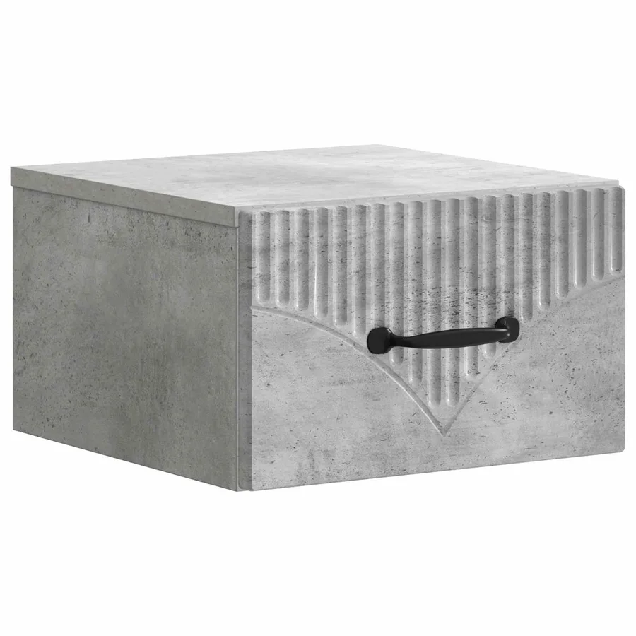 Cabinet de chevet mural 2 pcs Gris béton 34,5 x 33 x 20 cm - 5