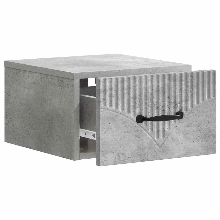 Cabinet de chevet mural 2 pcs Gris béton 34,5 x 33 x 20 cm - 6