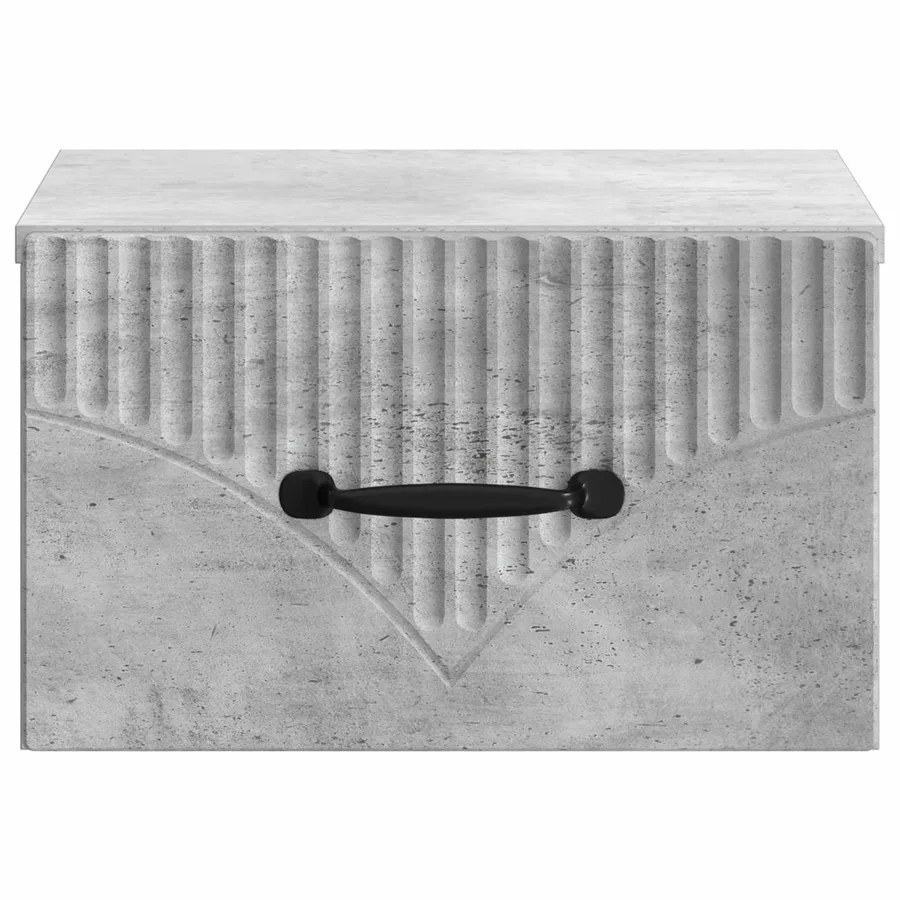 Cabinet de chevet mural 2 pcs Gris béton 34,5 x 33 x 20 cm - 7
